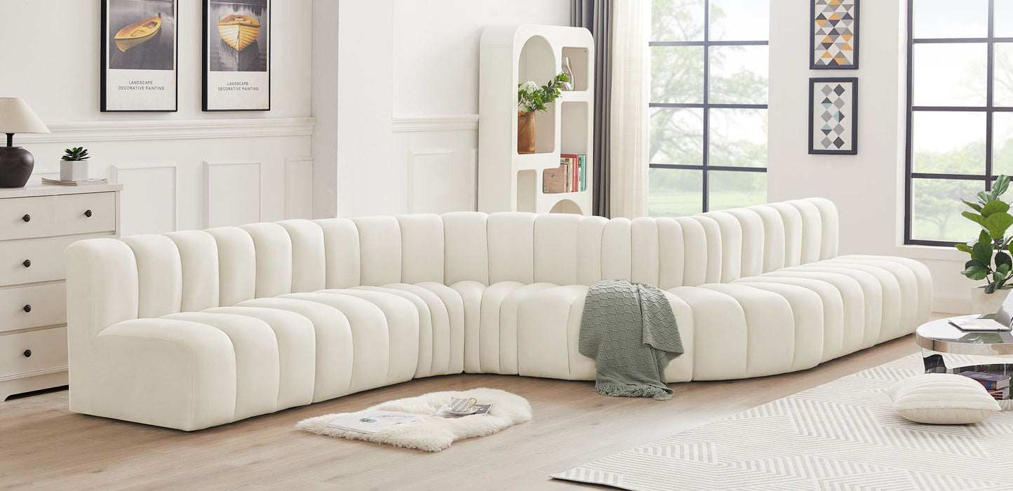 Arc - Velvet 8 Piece Curved Modular Sofa - Simple Home Plus