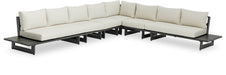 Maldives - 6 Piece Water Resistant Outdoor Patio Modular Sectional With Gray Base - Simple Home Plus