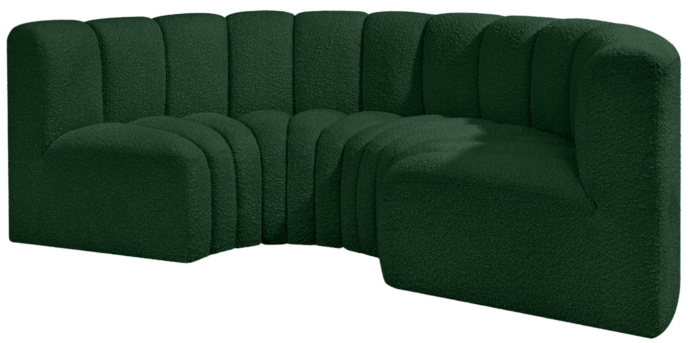 Arc - Boucle Fabric 4 Piece U-Shaped Modular Sofa - Simple Home Plus