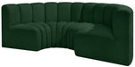 Arc - Boucle Fabric 4 Piece U-Shaped Modular Sofa - Simple Home Plus