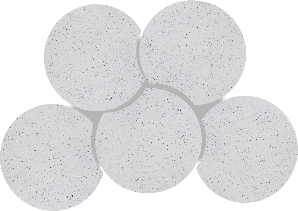 Dimple - 20" 5 Piece Modular Coffee Table - Terazzo Finish - Simple Home Plus