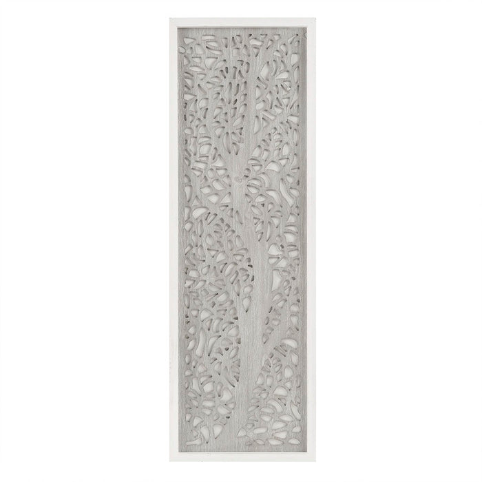 Laurel Branches - Carved Wall Decor - Gray - Simple Home Plus