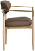 Riccio - Dining Arm Chair (Set of 2) - Natural And Gold Frame - Simple Home Plus