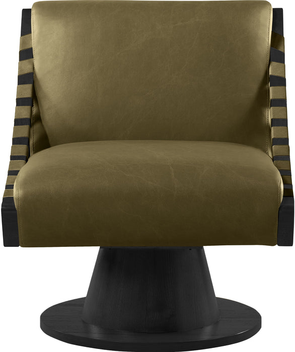 Millwin - Swivel Accent Chair With Black Base - Simple Home Plus