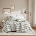 Merritt - King/California King Yarn-Dyed Striped Comforter - Sage Green - Simple Home Plus