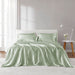 Satin - 6 Piece California King Luxury Sheet Set - Sage - Simple Home Plus