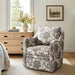 Brianne - Slub Weave Wide Seat Swivel Arm Chair - Multi - Simple Home Plus