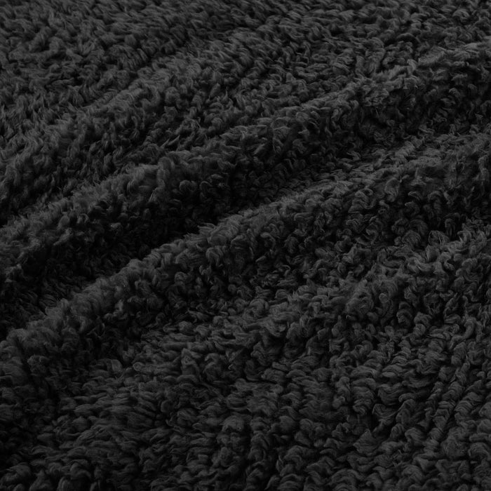 Burlington - Twin Berber Blanket - Black - Simple Home Plus