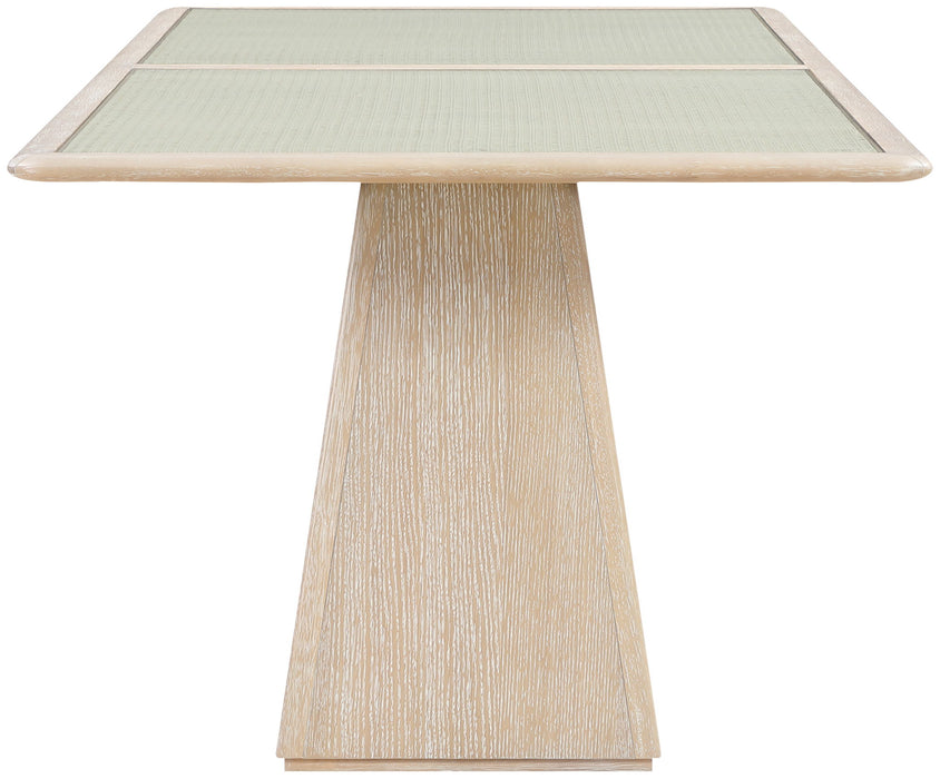 Atrium - Glass Top And Wood Base Dining Table - Simple Home Plus