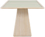 Atrium - Glass Top And Wood Base Dining Table - Simple Home Plus