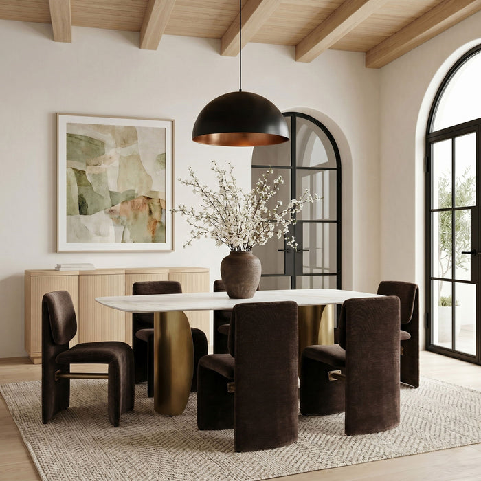 Slique - Performance Fabric Upholstered Dining Chair (Set of 2) - Brown