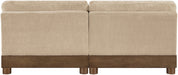 Turin - Chenille Fabric Upholstered Modular Sectional - Beige - Simple Home Plus