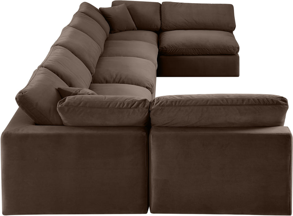 Comfy - 7 Piece Velvet Modular Armless Sectional - Simple Home Plus