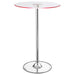 Thea - Round Glass Top LED Bistro Bar Table - Chrome - Simple Home Plus