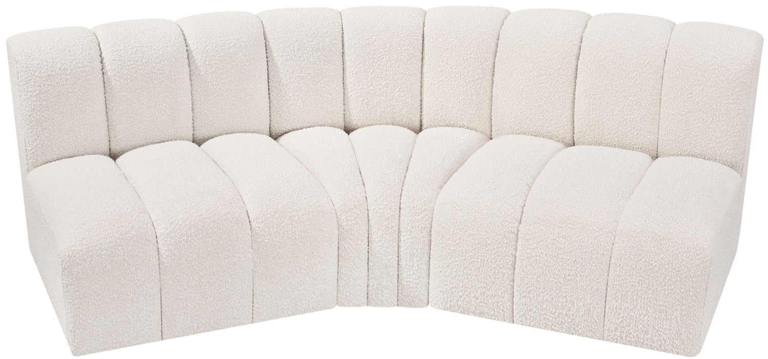 Arc - Boucle Fabric 3 Piece Modular Corner Sofa - Simple Home Plus
