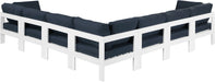Nizuc - Outdoor Patio 7 Piece Modular Sectional With White Frame - Simple Home Plus