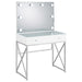 Eliza - Vanity Set With Lighting & Stool - White And Chrome - Simple Home Plus