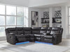 Sultan Meadow - Carbon - 2-Piece Reclining Sectional - Simple Home Plus