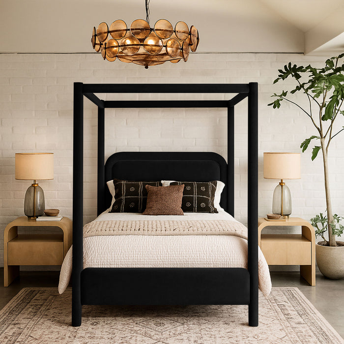 Salina - Velvet Upholstered Bed - Simple Home Plus