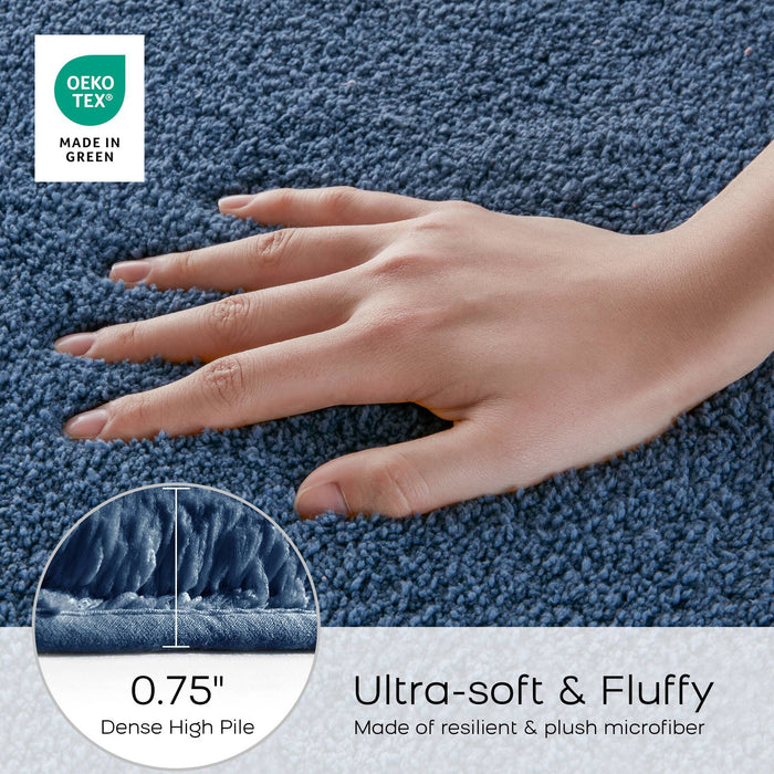 Marshmallow - 20" x 30" Bath Rug - Navy - Simple Home Plus
