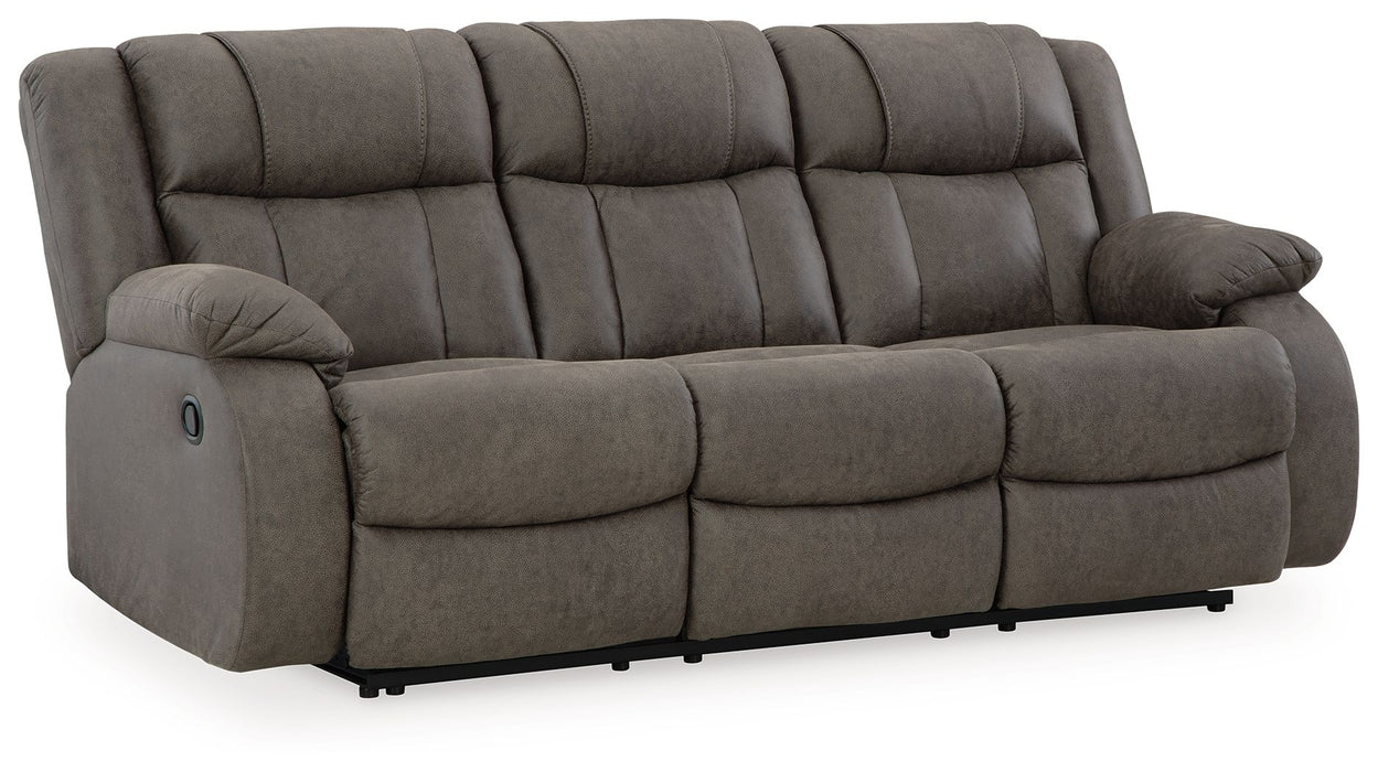First Base - Gunmetal - Reclining Sofa - Simple Home Plus