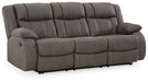 First Base - Gunmetal - Reclining Sofa - Simple Home Plus
