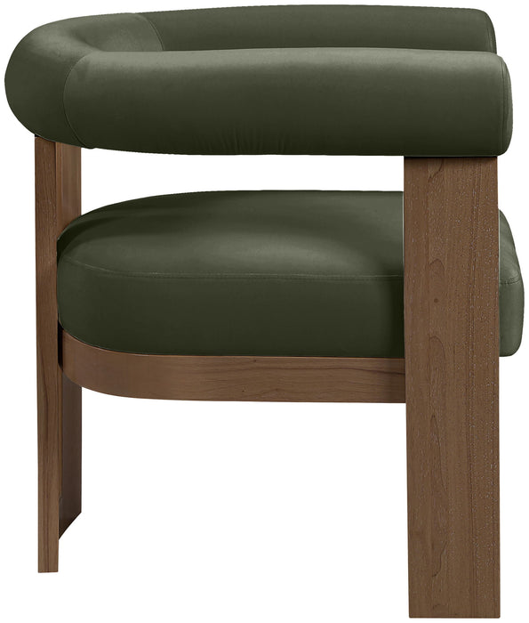 Arienzo - Performance Fabric Upholstered Accent Chair - Walnut Base - Simple Home Plus