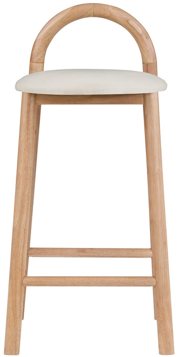 Calvin - Faux Leather Stool - Light Brown Legs - Simple Home Plus