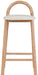 Calvin - Faux Leather Stool - Light Brown Legs - Simple Home Plus