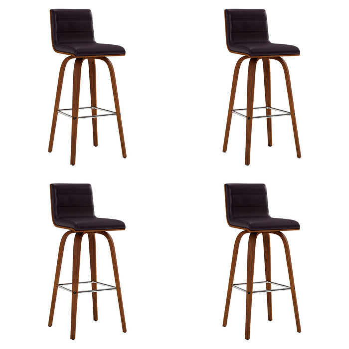 Vienna - 30" Swivel Bar Stool - Walnut Wood