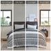 Mila - 3 Piece Comforter Set With Tufting - Gray - Simple Home Plus