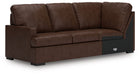 McDowlan - LAF Sofa With Corner Wedge - Coffee - Simple Home Plus
