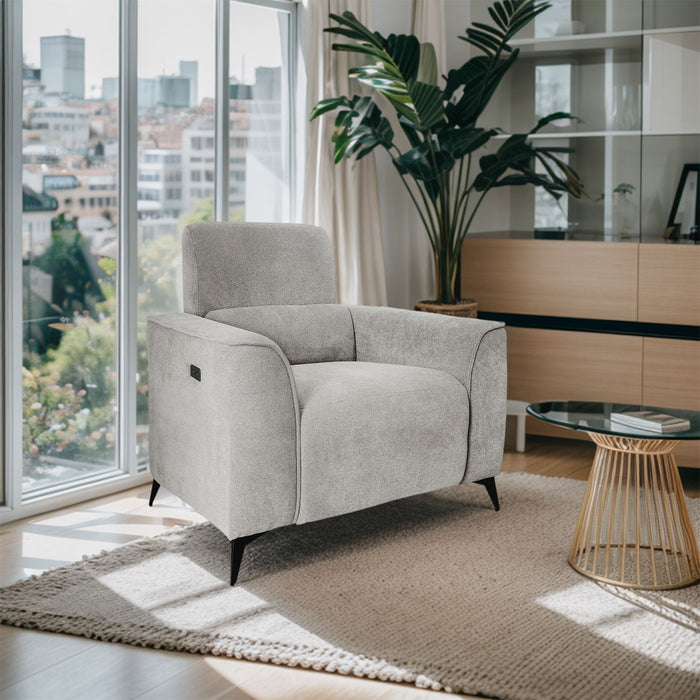Madison - Power Recliner - Med Gray - Simple Home Plus