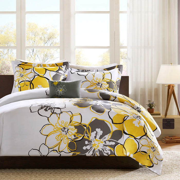 Allison - Twin Long Duvet Cover Set - Yellow