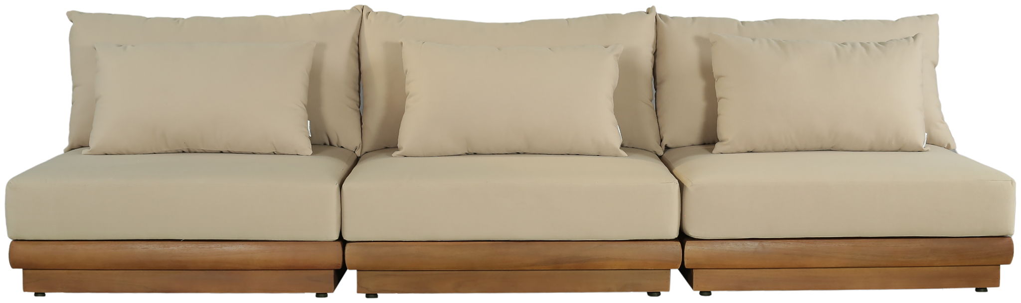 Mirella - 3 Piece Water Resistant Fabric Upholstered Outdoor Patio Modular Sofa - Simple Home Plus