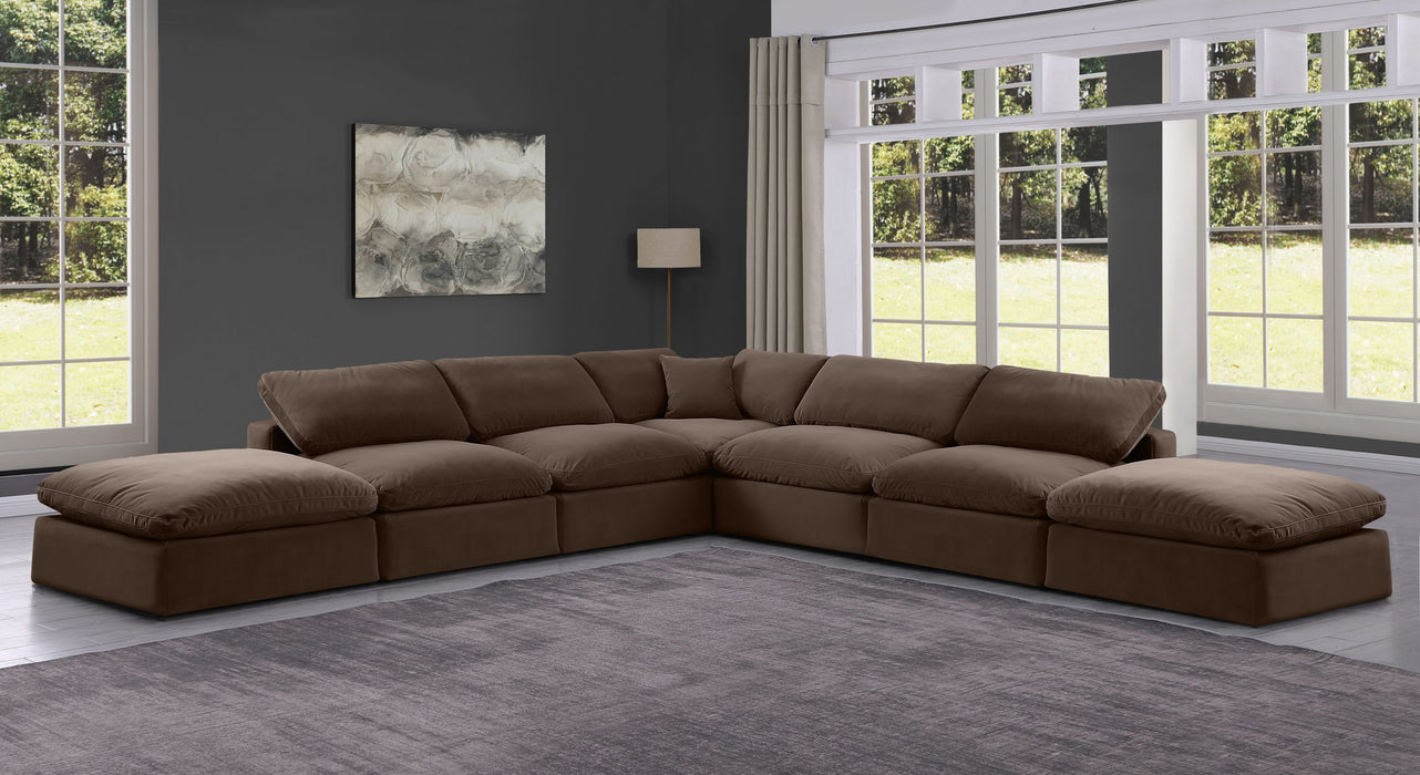 Comfy - 7 Piece Velvet Modular Corner Sectional - Simple Home Plus