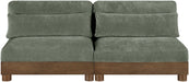 Turin - Chenille Fabric Upholstered Modular Sectional - Green - Simple Home Plus