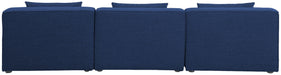 Cube - Linen Modular 3 Seat Armless Sofa - Simple Home Plus