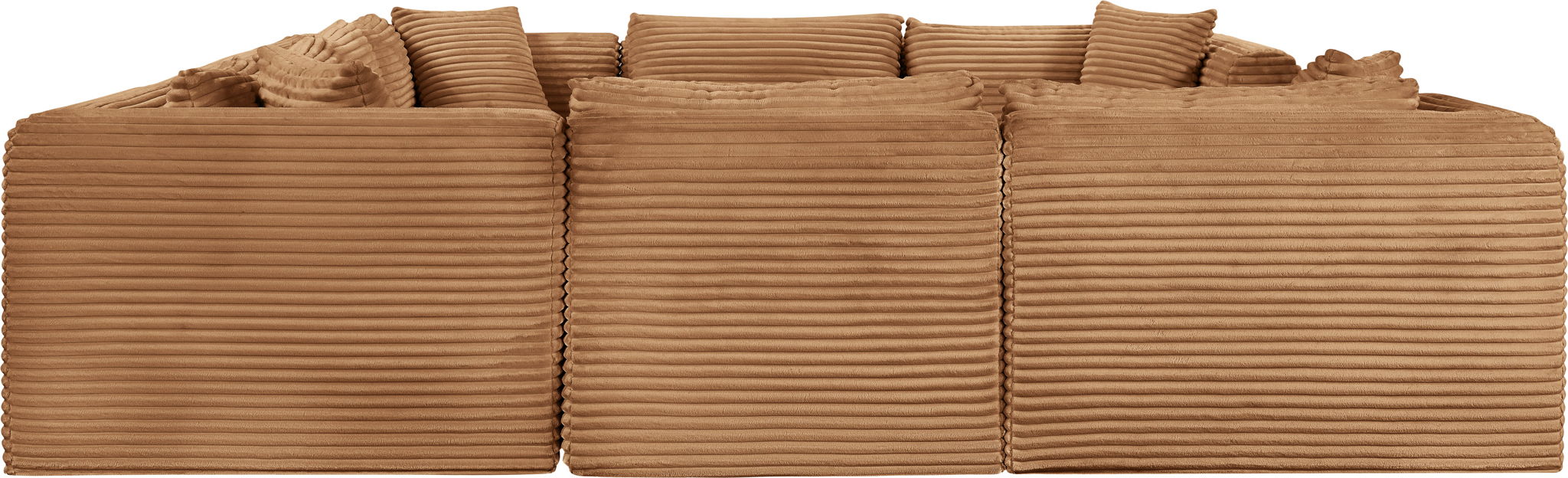 Shaggy - Fabric 8 Piece Modular U-Shaped Sectional - Simple Home Plus