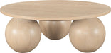 Fitch - Wood Oak Veneer Coffee Table - 3 Legs - Simple Home Plus