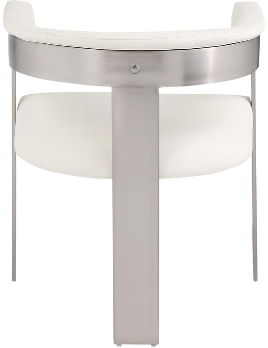 Romeo - Faux Leather Dining Chair With Silver Base (Set of 2) - Simple Home Plus