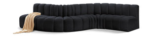 Arc - Velvet 6 Piece Curved Modular Sofa - Simple Home Plus