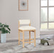 Roundhill - Faux Leather Counter Stool - Natural Frame - Simple Home Plus