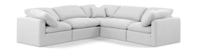Indulge - Linen 5 Piece Modular Corner Sectional - White - Simple Home Plus