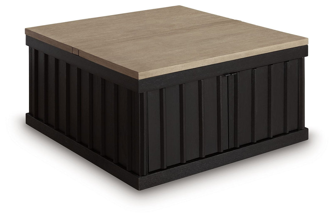 Rylandyn - Lift Top Cocktail Table - Black / Light Brown - Simple Home Plus