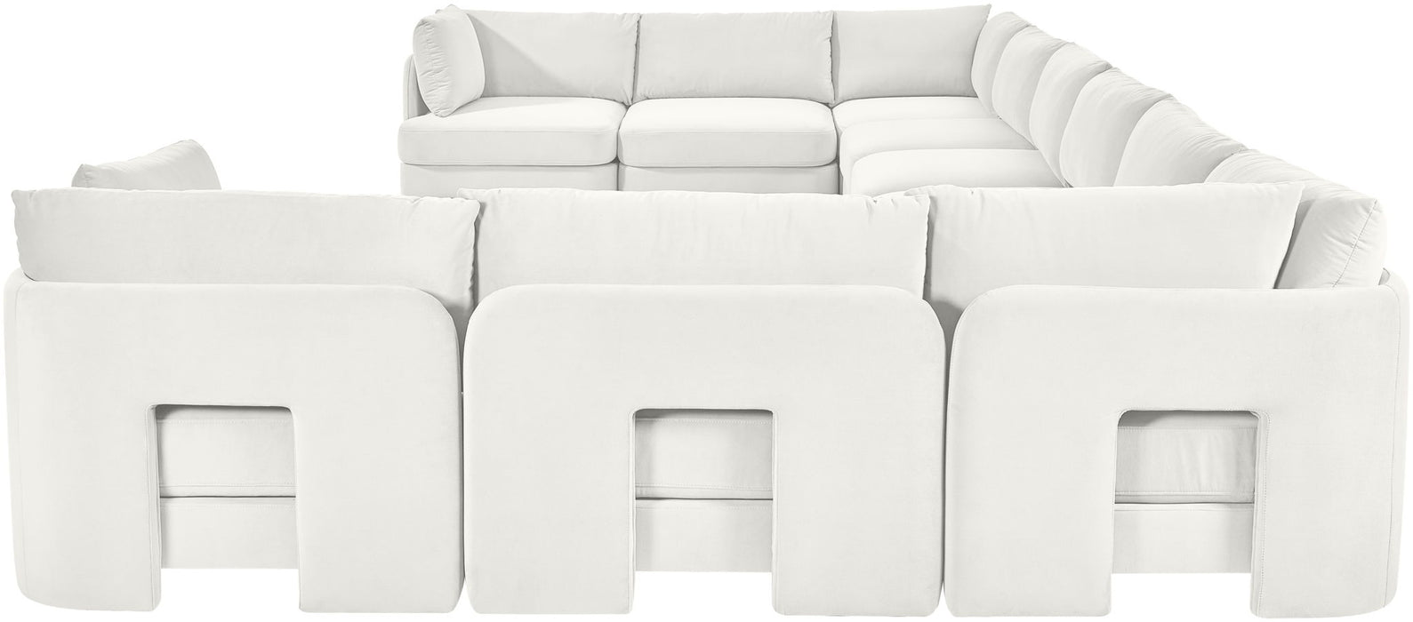 Hammond - Velvet Performance Fabric Upholstered 10 Piece Sectional - Simple Home Plus