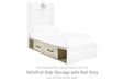 Cambeck - T/F Side Storage w/Rail - Whitewash - Simple Home Plus