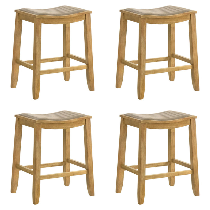 Iyani - Coastal Modern Wood Counter Height Kitchen Bar Stool - Simple Home Plus