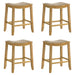 Iyani - Coastal Modern Wood Counter Height Kitchen Bar Stool - Simple Home Plus