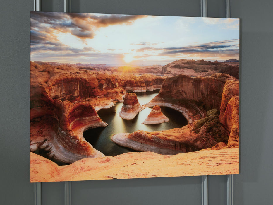 Deemsdon - Blue / Amber - Wall Art - Simple Home Plus